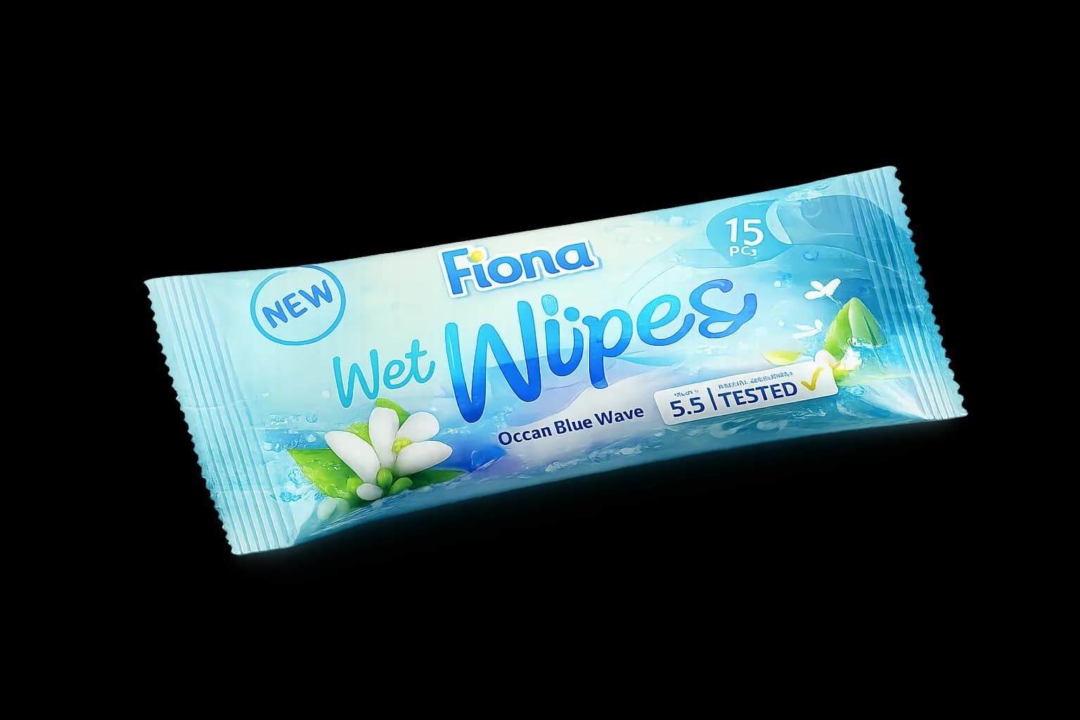 Fiona Pocket Ocean Blue wet wipes