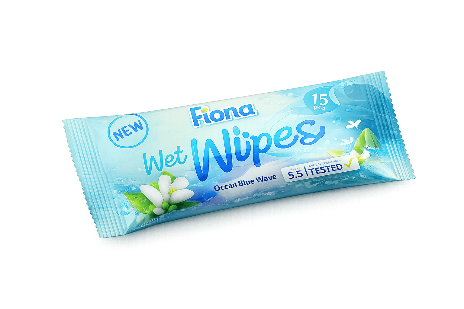 Fiona Pocket Ocean Blue wet wipes